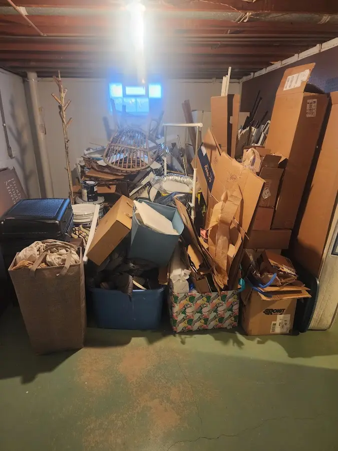 Roll-off dumpster container at job site for Roll Off Dumpster Rental in Woodburn